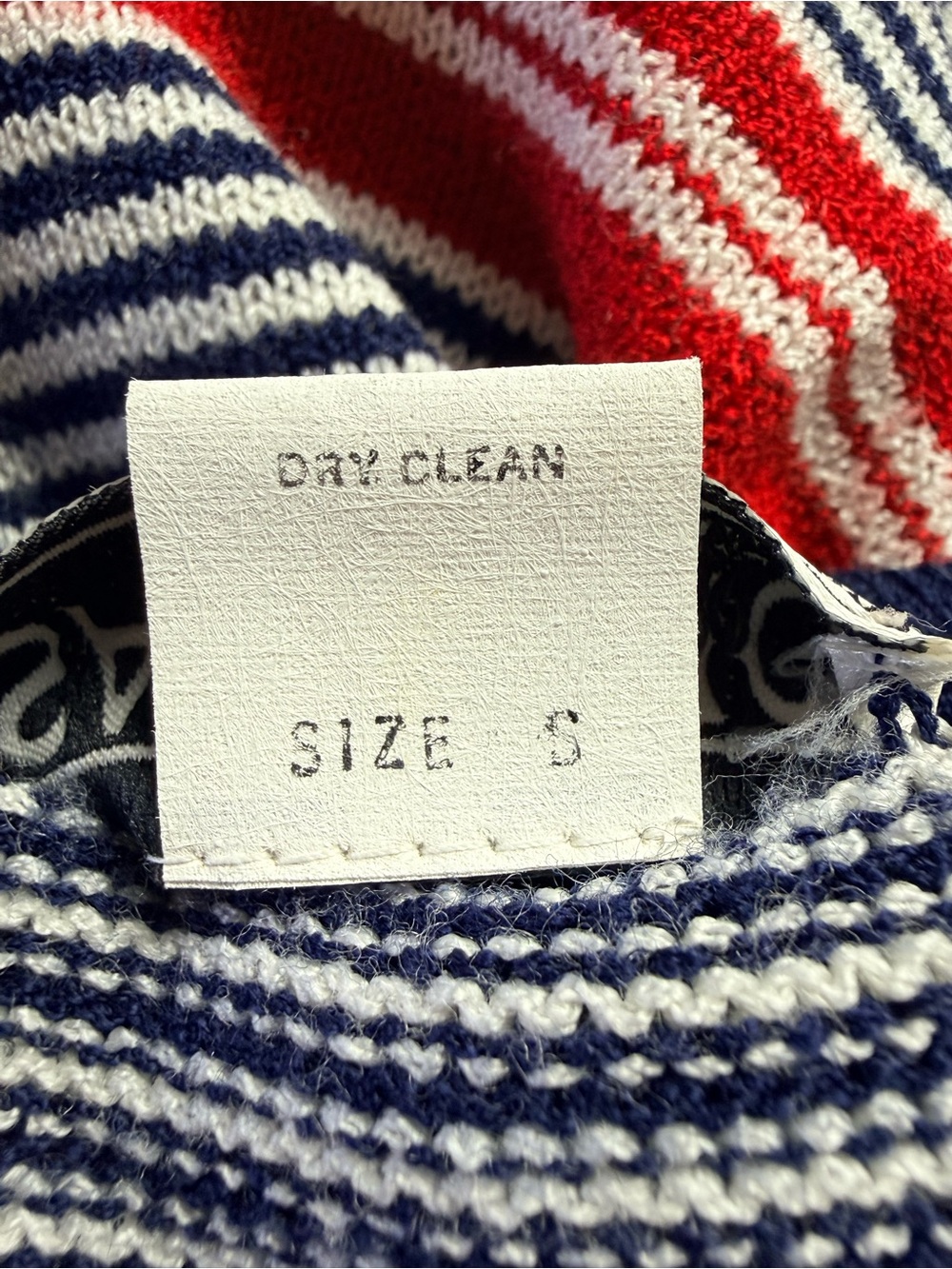 Vintage Patriotic 4th of July Cardigan Striped Nautical Memorial Day Tie Front S - Picture 8 of 15
